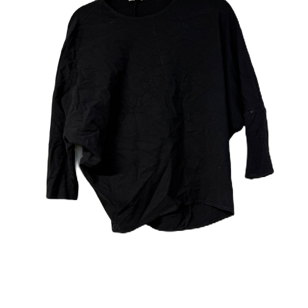 Women’s set of 2 Doman Sleeve Black Draped Blouse size small oversized